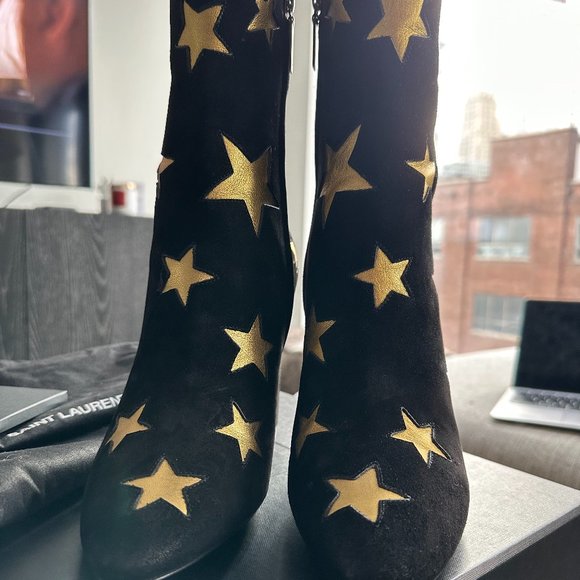 Brand New, Never Worn Saint Laurent Lou Star Boots, size 40.5/10.5US, 100mm heel - Picture 2 of 11